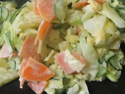 【節約レシピ】卵とゆで野菜のサラダ